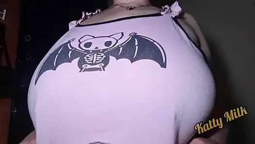 Do you want to play with my Huge Natural Tits Katty Milk