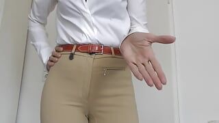 POV: Pamper Sexy Riding Pants Ass and Masturbate at the Same Time