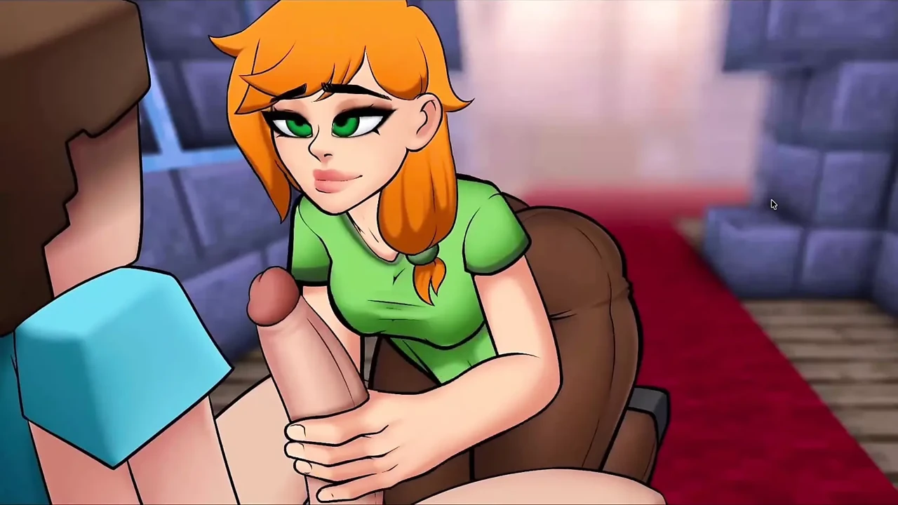 HornyCraft Minecraft Parody - Alex Gives Steve the Best Handjob Ever for Emeralds