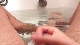 Having a quick wank in the bath