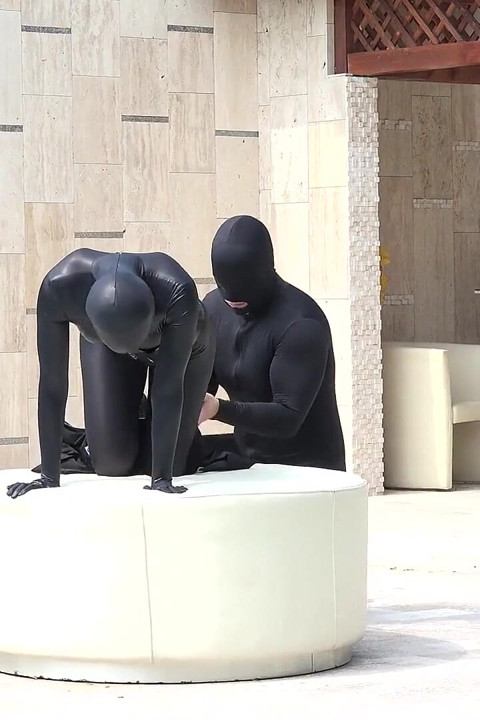 Pool Duo Black Fetish Fun