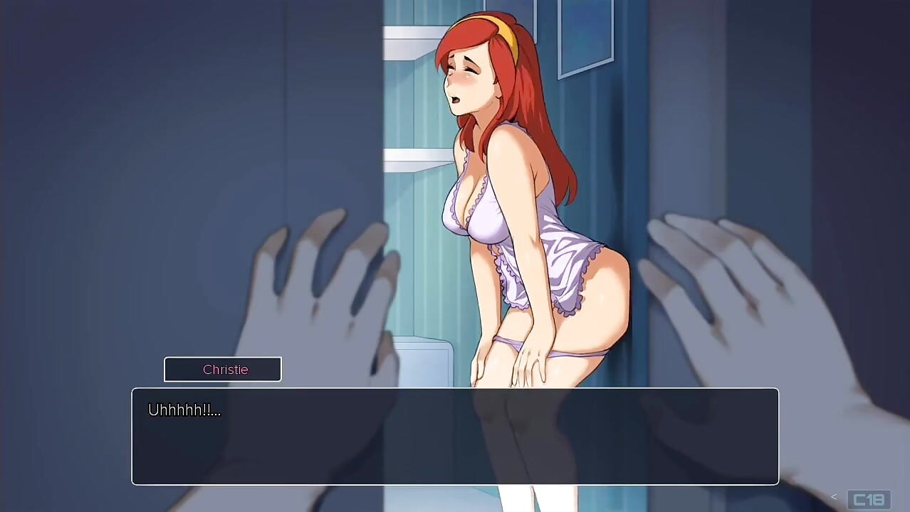 Watching Step Sis on a Wall Dildo