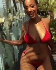 sexy girl in a pool