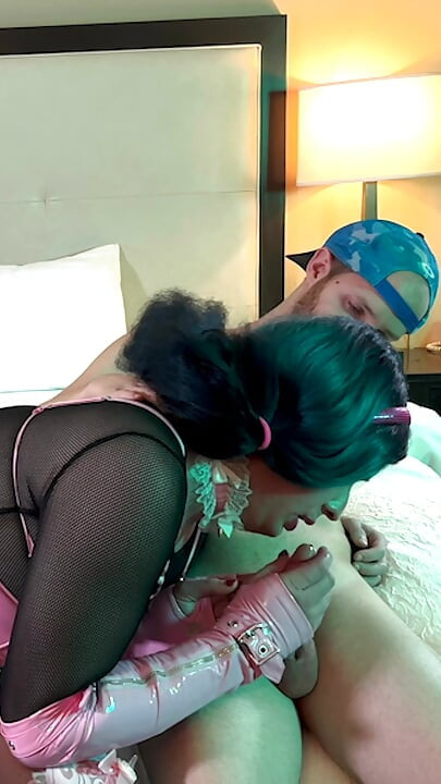 Hot Trans Woman in Chastity Fucked and Sucking - Compilation 7