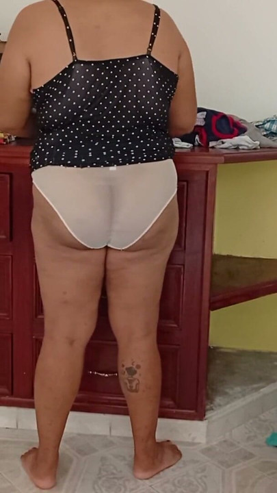 Chubby Mom Tidying Up Room and Folding Laundry 1 | Clip 1
