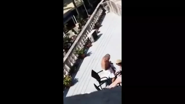 Mature Couple public jerk off