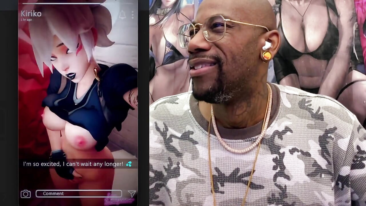 Enge kahle muschi kiriko spielt mit ihrer nassen muschi, während D.va zuschaut