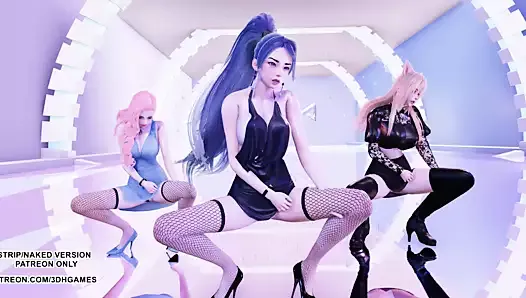 Stellar - ahri seraphine e kaisa, kda, dança kpop quente