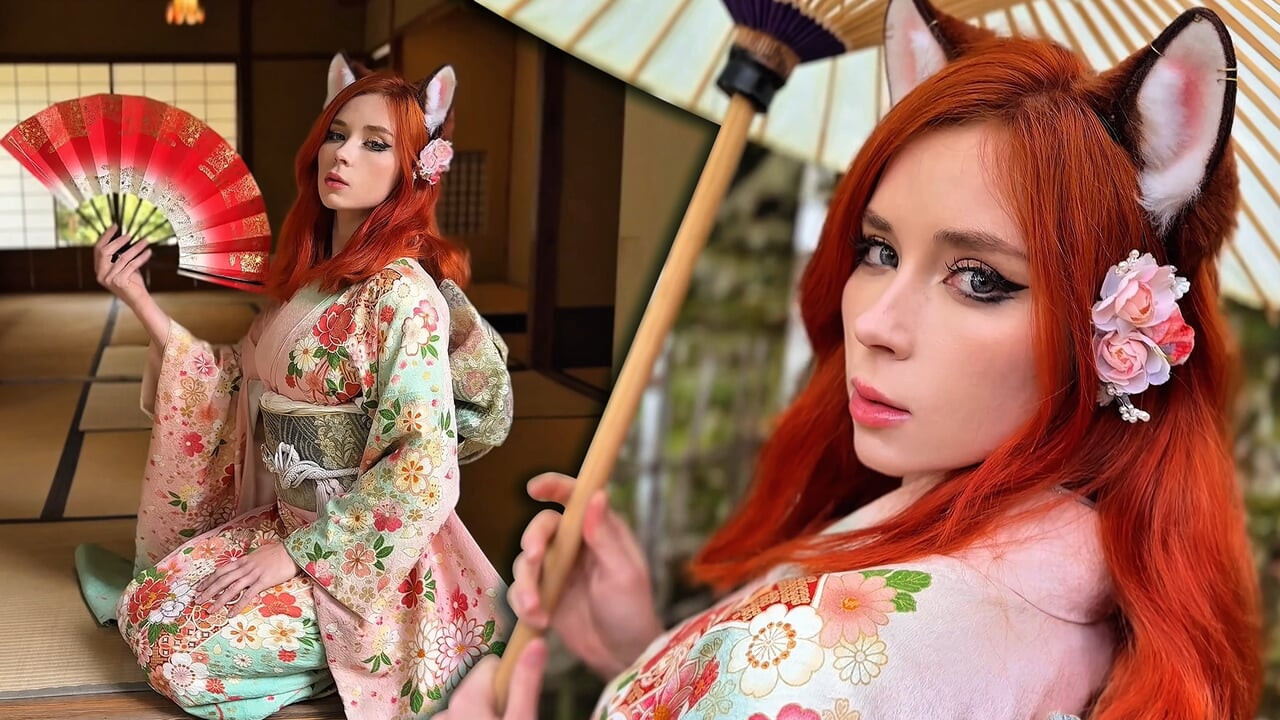 Passionate Fucking with Busty Gorgeous Kitsune in Japanese Onsen - Sweetie Fox