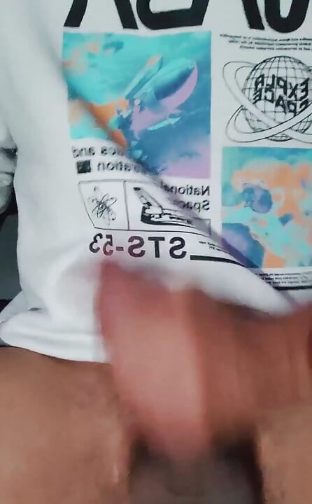 Wanking my big dick