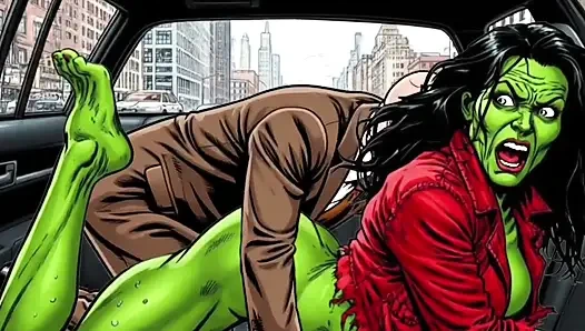 Geile Muskulöse MILF-domina Fickt Im Auto