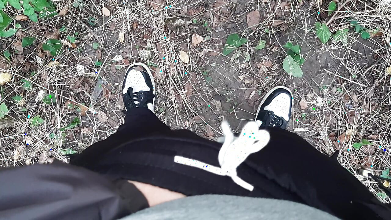 Risky lesbian masturbation in the forest