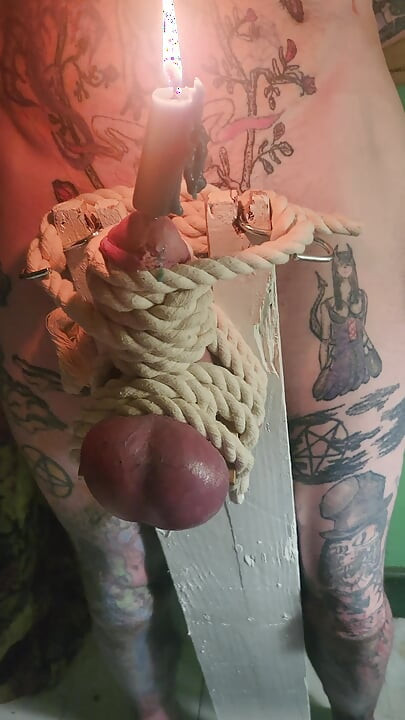 Goode Girl Flogging Balls by Candle Light Pt2