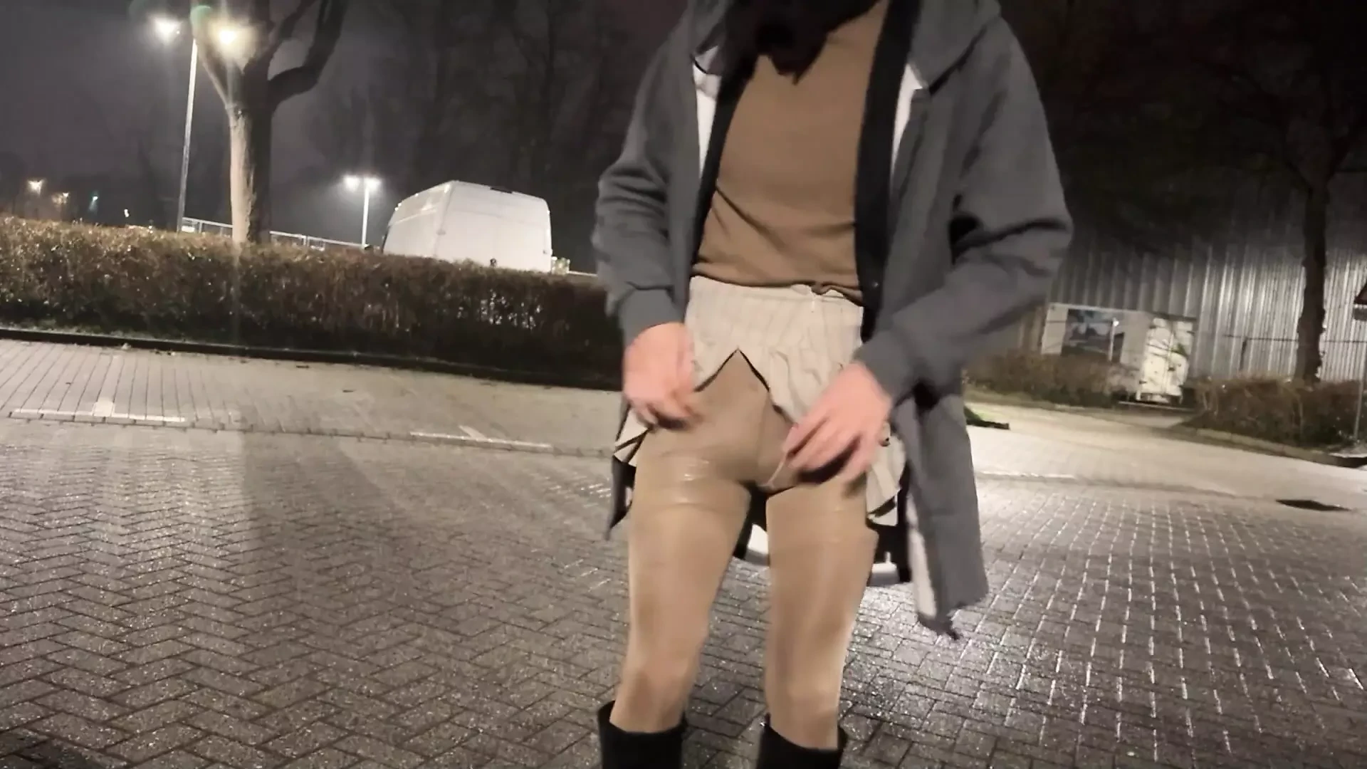 Many layers of latex and nylon, piss and fake cum