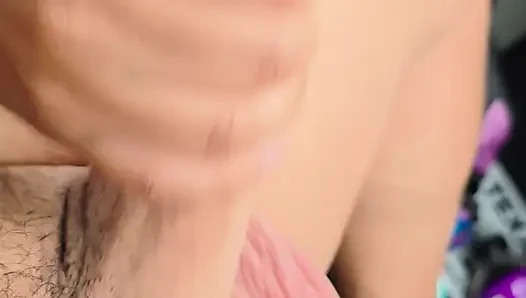 Teasing my cock while she drives