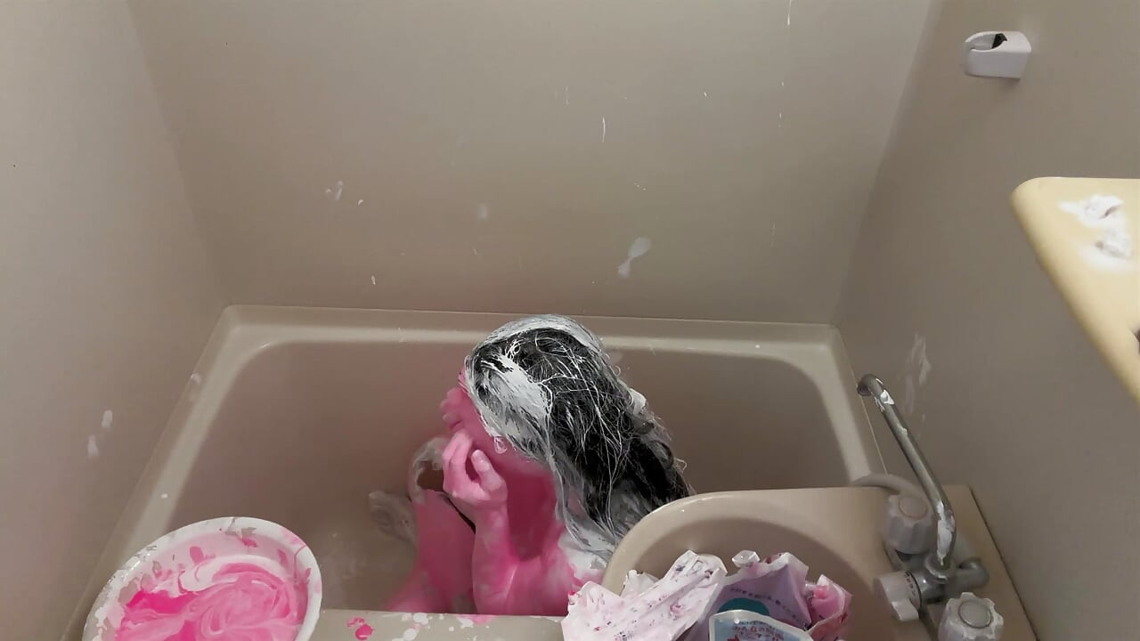 Wet&Messy Paint-Covered Crossdresser 1