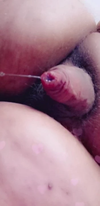 Tiny wet phimosis dick