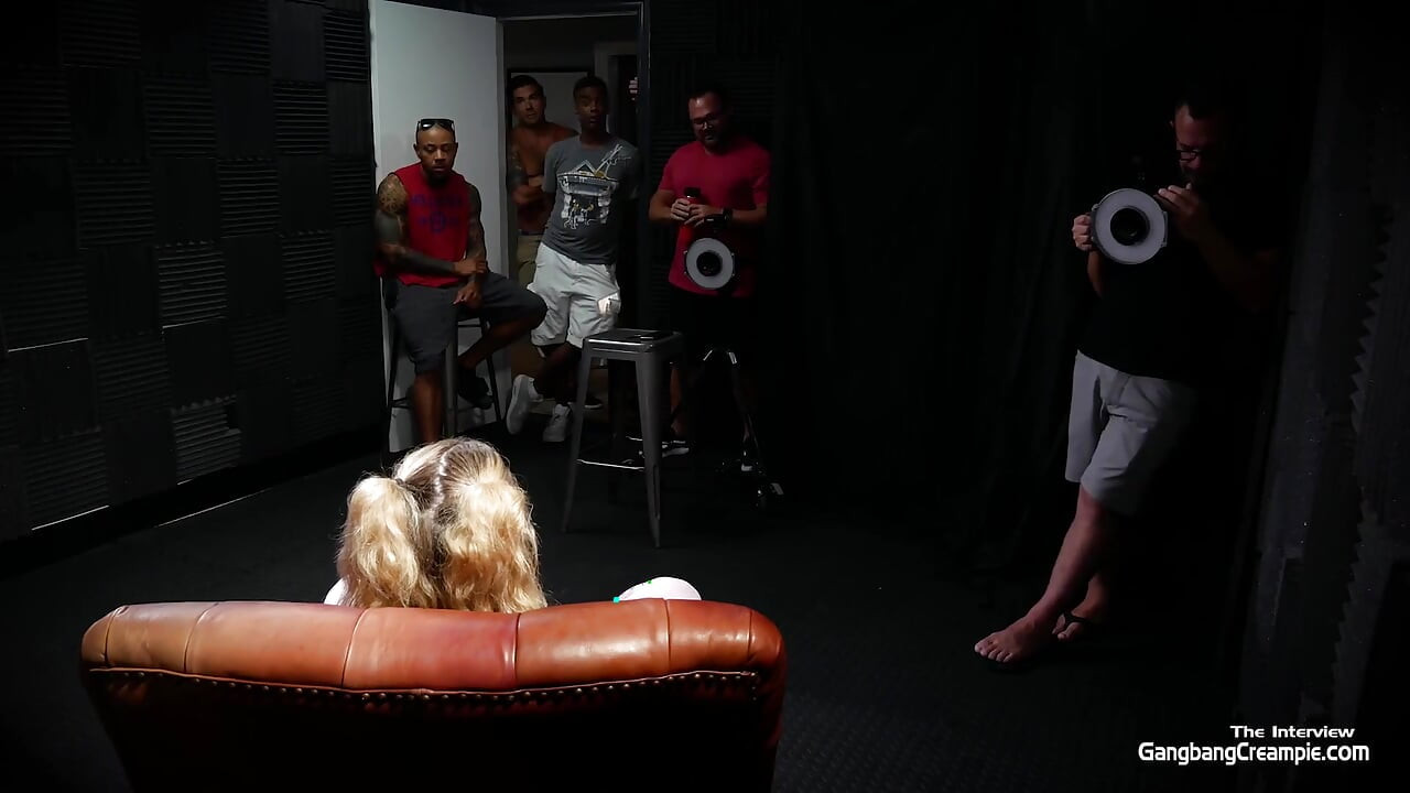Innocent girl takes her clothes off in interview