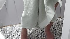 Step son caught step mom naked in bathroom washing her pussy