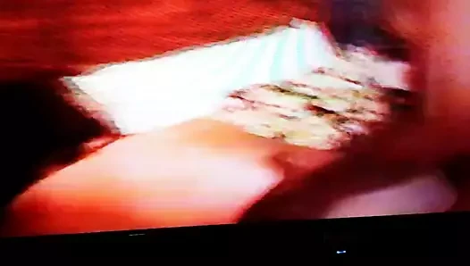 bent over....that little slut