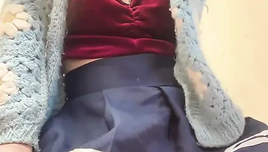 Сексуальная Hana в юбке студентки, наряд Perfext Body, хорошая задница