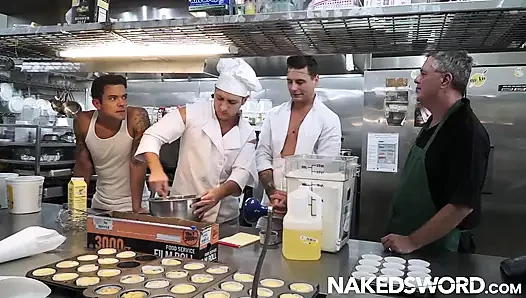 NAKEDSWORD Dakota Payne And Josh Moore Kitchen Hook Up