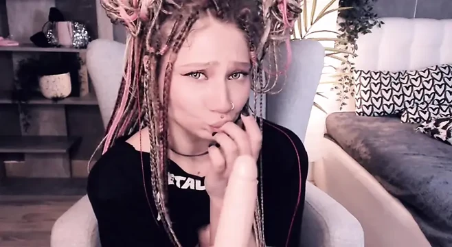 sucking is her best pastime