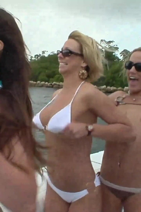 Crazy lesbian orgy in a yacht