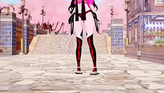 Tanjiro dari setan slayer ke semua gadis bercinta seks - kompilasi hentai anime 3d