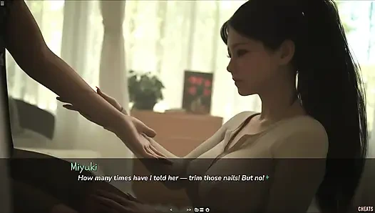 Ibu tiri Jepang pamer belahan dada dengan pantat dan toket besar