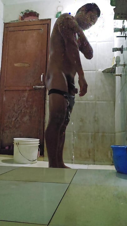 I made a video for you of me taking a shower with my big cock