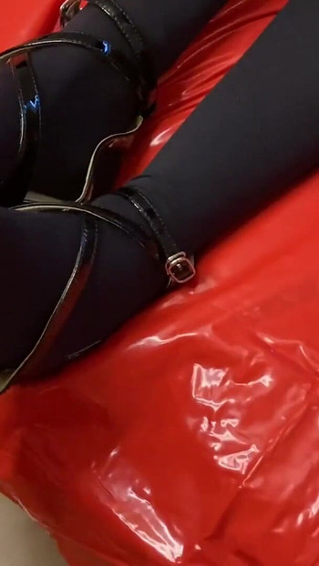 Epic moment from "Black High Heels Sandals and Pantyhose Feet"