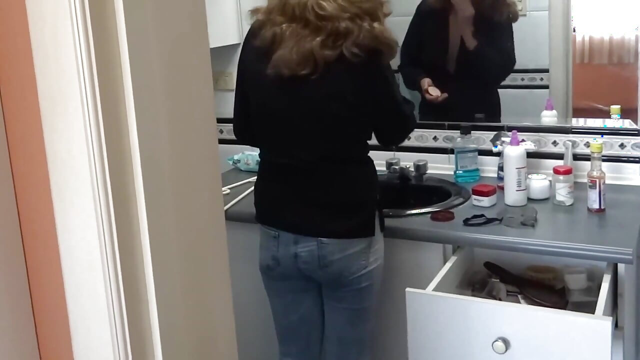 Stepson Records Me While I Dress and Show off in Lingerie, He Wants to Fuck Me