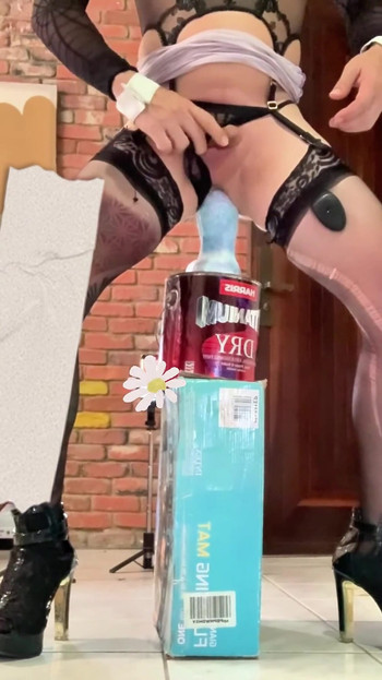 超级热辣的变性人benito414骑乘巨大的蓝色假阳具