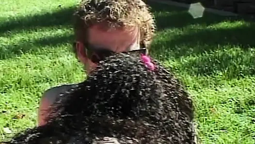 Interracial Anal Urlaub im Freien