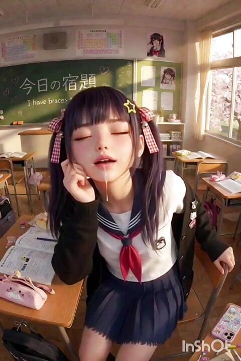 Schoolgirl Cosplay (+18) Anime , at recess she feels lust