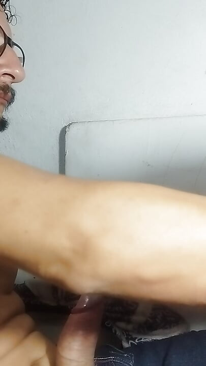 Caresses my penis