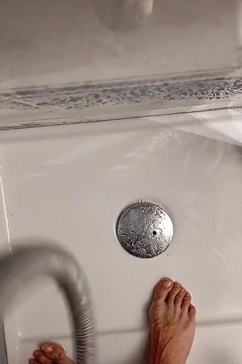 The Pig Shows You His Cumshot After Jerking off and Takes a Shower for You