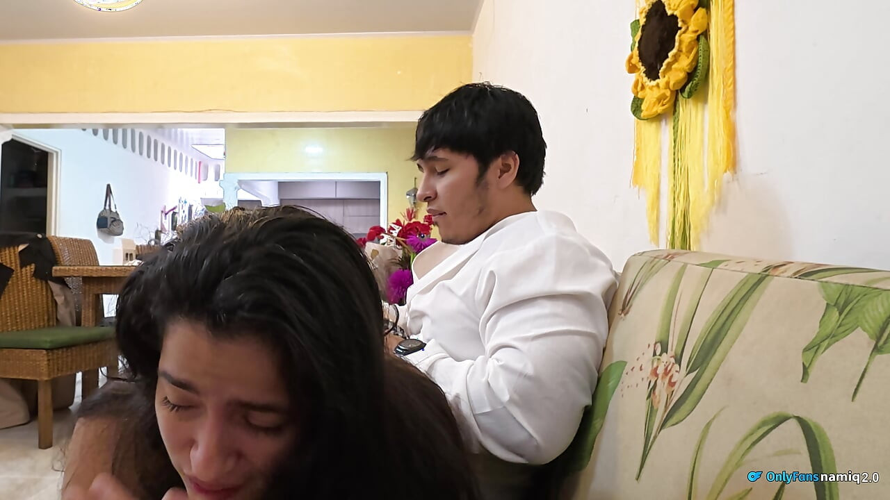 The boss fucks me while my husband listens to everything!