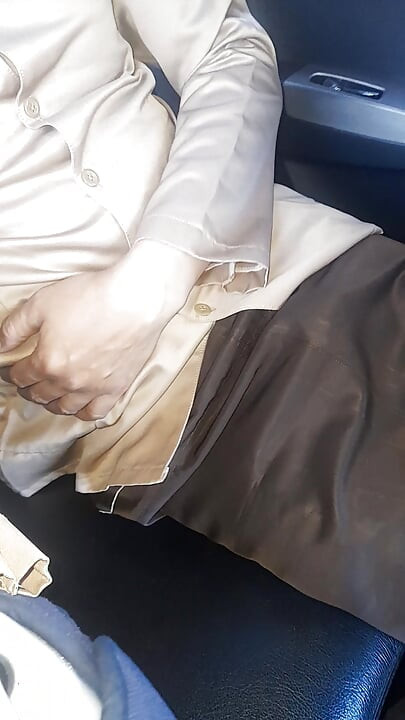 Crossdressing Masturbating Wearing Woman Shiny School Uniform Seragam Pramuka