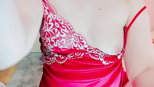 MILF Was Playing with Herself Stroking Her Tits