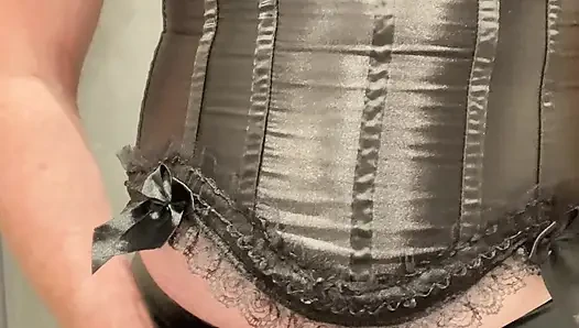 Mini skirt and corset