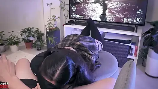 Azgın Asyalı hatun yarak istiyor ve siyah mit wukong oynamamı bölüyor