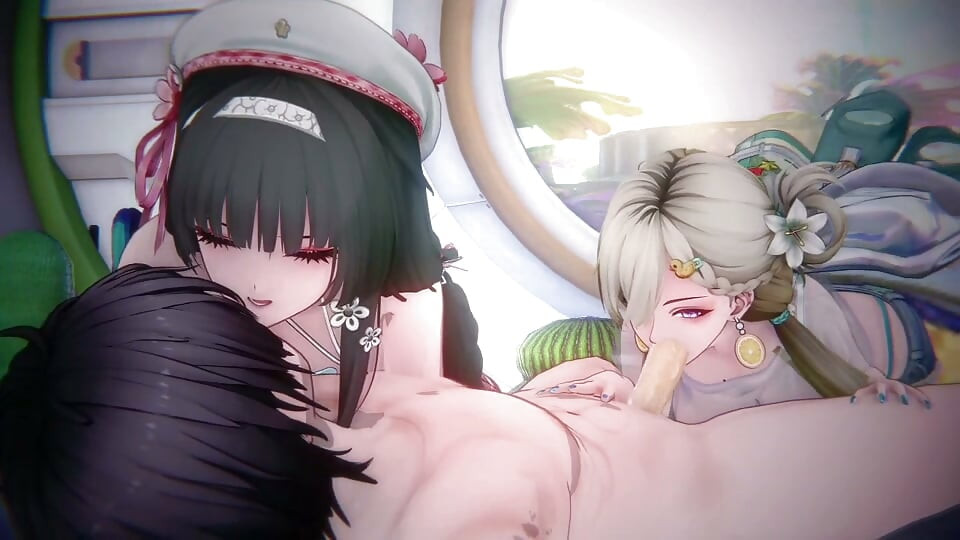 Sallanan dalgalar - lynae x chisa ffm seks - 3d hentai animasyonları