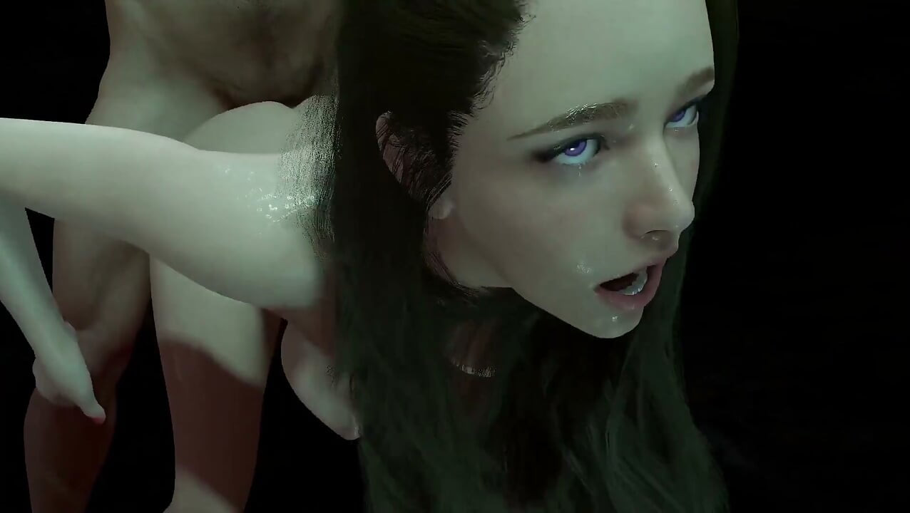Sød brunette pige elsker anal stående med hænderne trukket tilbage : 3D-porn