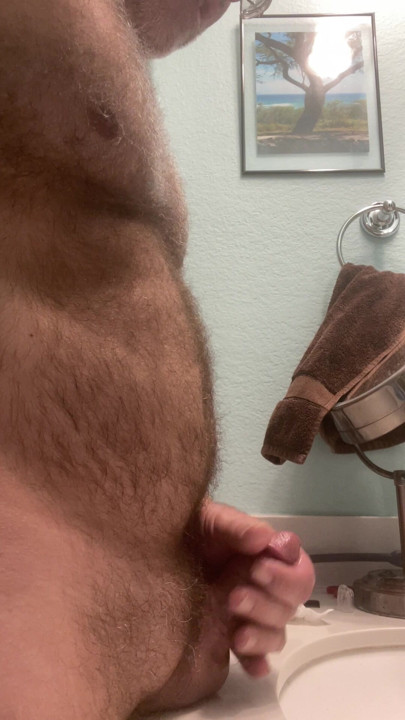 Small cock shooting its load in the sink!