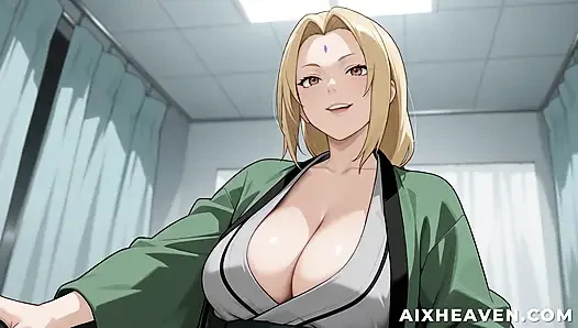 Lady tsunade membantu sasuke sembuh dengan footjob, vagina dan anal! Hentai Tanpa Sensor Naruto