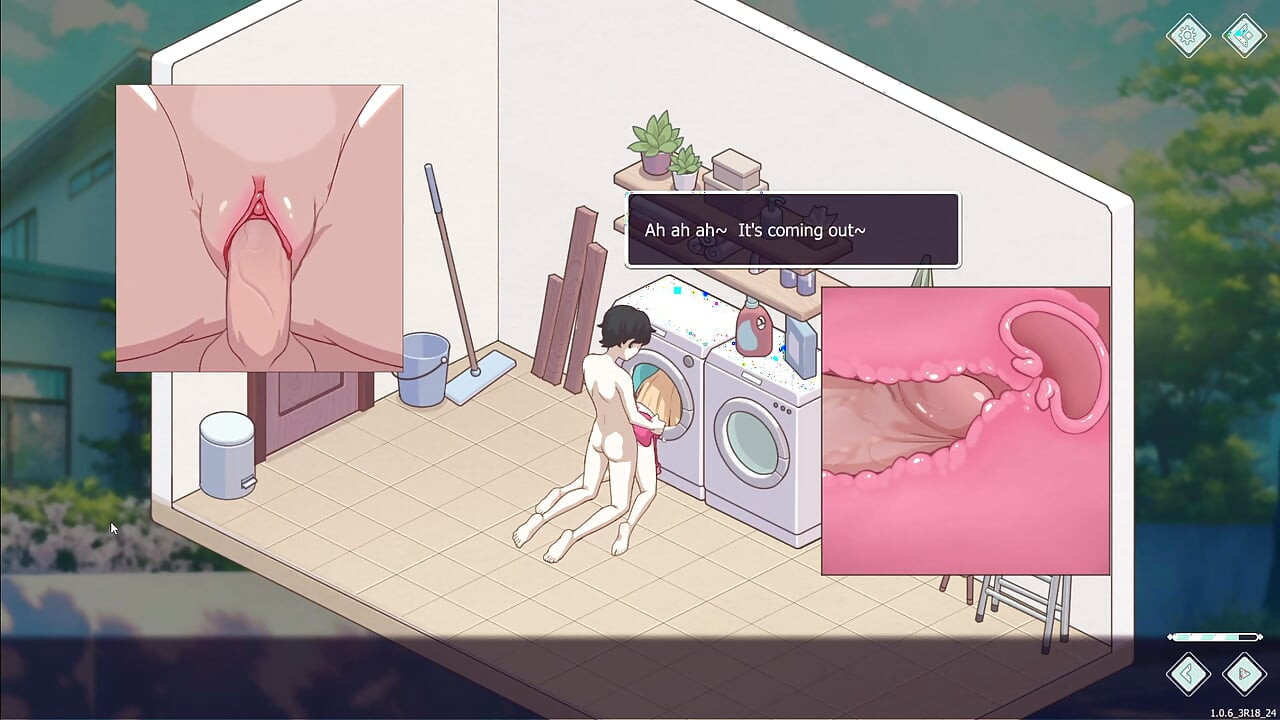 Happy student part 3! Washing machine sex!