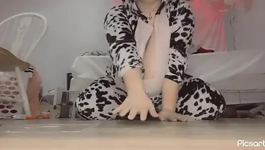 Cow Boy Plays with His Utters
