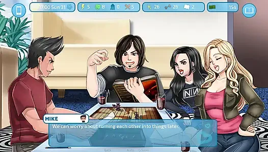 Love & sex second base: playing game with friends at home ep 23